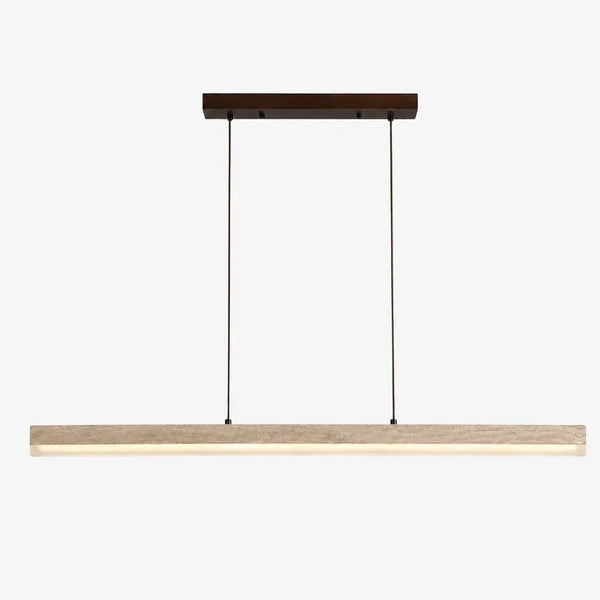 natural travertine linear pendant light