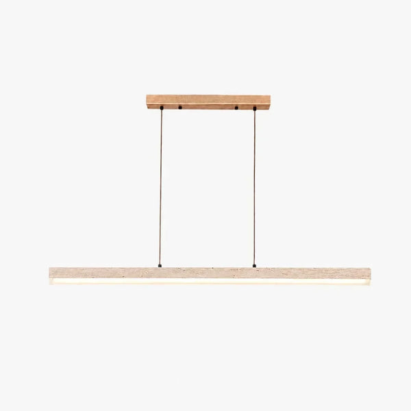 natural travertine linear pendant light