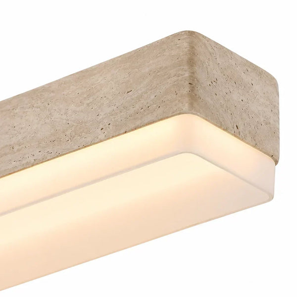 natural travertine linear pendant light