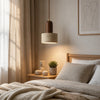 natural travertine stone dome pendant light