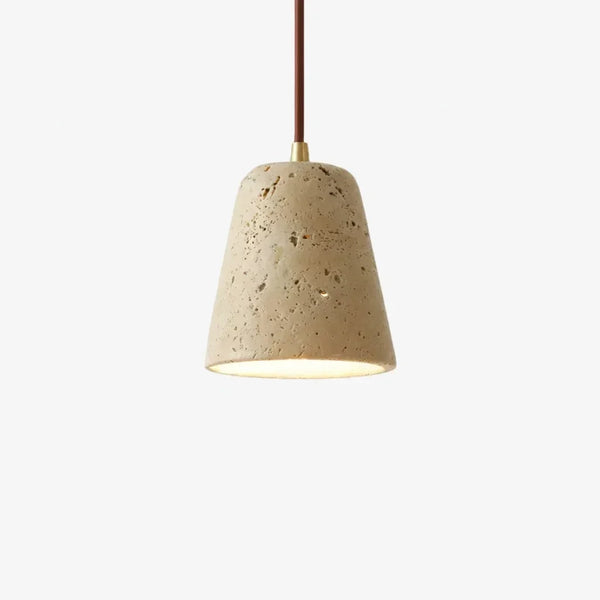 natural travertine stone dome pendant light