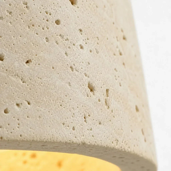 natural travertine stone dome pendant light