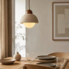 natural travertine stone dome pendant light