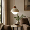 natural travertine stone dome pendant light