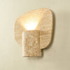 natural yellow travertine cylinder wall sconce