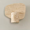 natural yellow travertine cylinder wall sconce