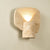natural yellow travertine cylinder wall sconce