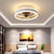 16 Circular Dimmable Modern Ceiling Fan Light Flush Mount Led Chandelier With Fan