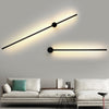 Nordic Linear Ultra Thin Long Strip Led Wall Lamp For Bedside Background Wall