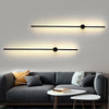 Nordic Linear Ultra Thin Long Strip Led Wall Lamp For Bedside Background Wall