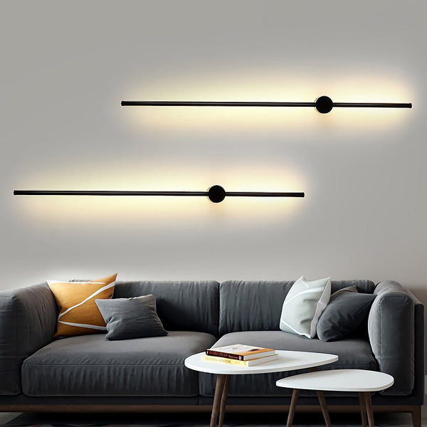 Nordic Linear Ultra Thin Long Strip Led Wall Lamp For Bedside Background Wall