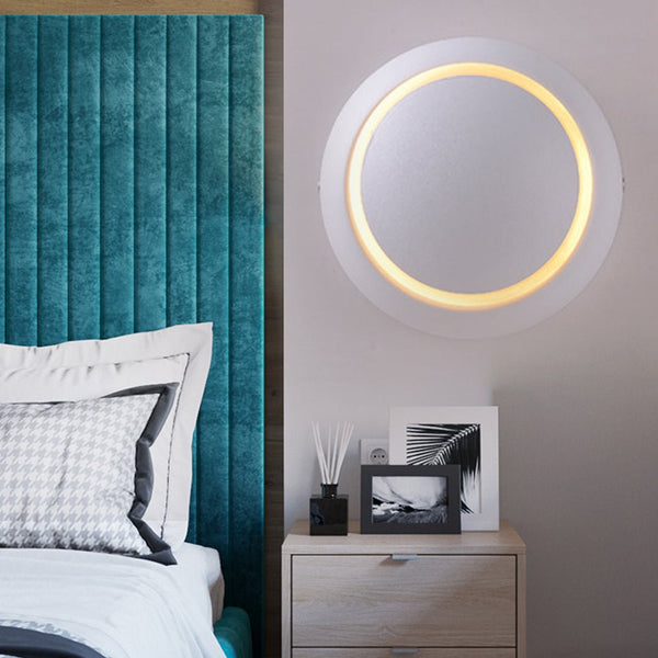 Nordic Minimalist Led Rotatable Round Wall Lights For Living Room Dining Room Cafe