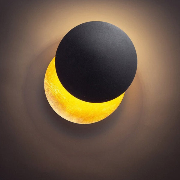 Nordic Minimalist Unique Rotatable Moon Like Design Led Wall Lamp For Bedside Aisle Stairs