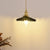 Nordic Vintage Ceramic Pleated Design Brass Led Pendent Lighting For Bedside Dining Table