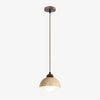 organic travertine wood pendant light