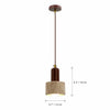 organic travertine wood pendant light