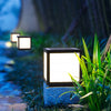 Black Square Cube Outdoor Post Led Pier Mount Light