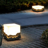 Outdoor Fence Post Light Solar Waterproof Led Mountains Peaks Landscape Decorative Lighting