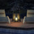 Outdoor Grid Imitation Candle Shaped Lantern Waterproof Led Landscape Lighting
