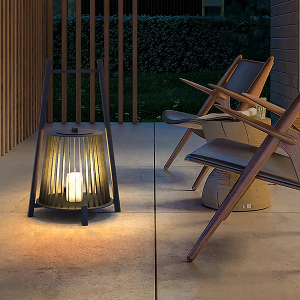 Outdoor Grid Imitation Candle Shaped Lantern Waterproof Led Landscape Lighting