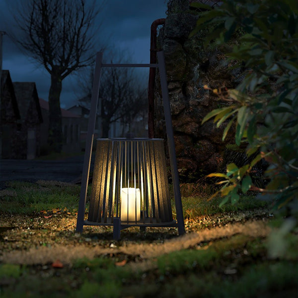Outdoor Grid Imitation Candle Shaped Lantern Waterproof Led Landscape Lighting
