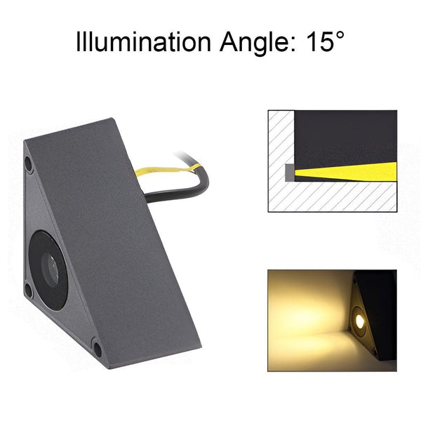 Triangle In Wall Step Lights 110 220V Led Outdoor Wall Mounted Stairs Lights For Courtyard Garden