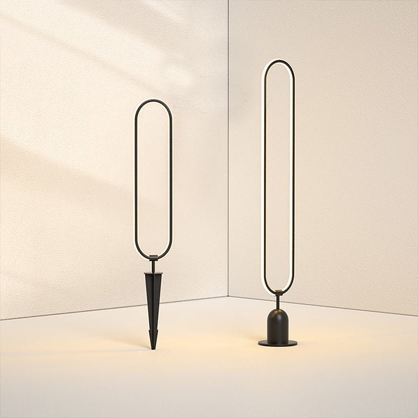 Outdoor Modern Minimalist Waterproof Oval Ring Courtyard Landscape Lighting Lamp