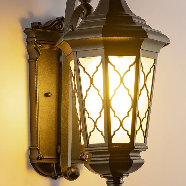 Outdoor Retro Waterproof Wall Lamp Decorative Lighting For Villa Courtyard Balcony
