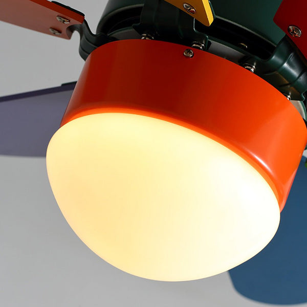 Personality Creative Mini Childrens Room Double Control Ceiling Fan Lamp