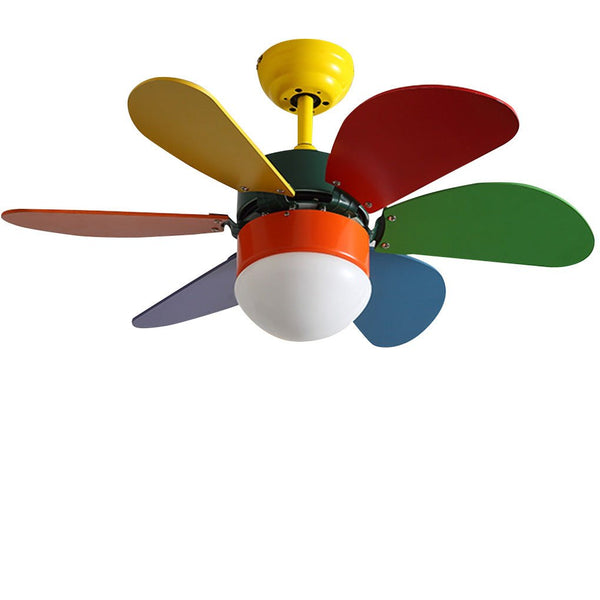Personality Creative Mini Childrens Room Double Control Ceiling Fan Lamp