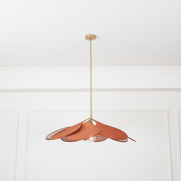 petal fabric pendant light gold metal for dining room bedroom