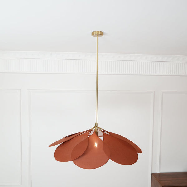 petal fabric pendant light gold metal for dining room bedroom