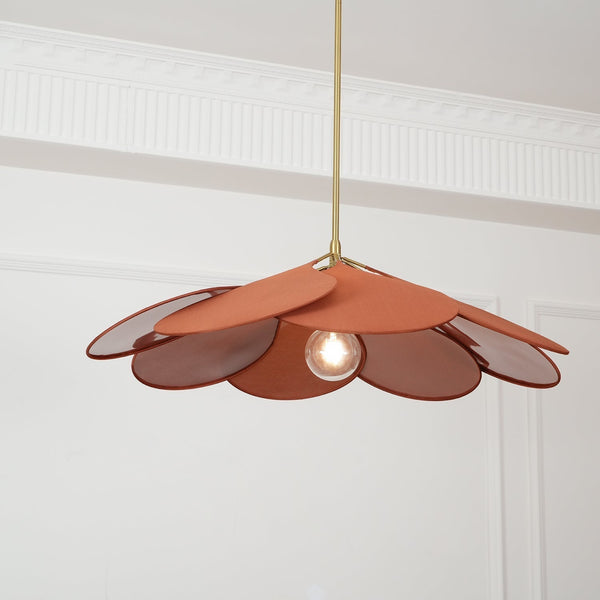 petal fabric pendant light gold metal for dining room bedroom