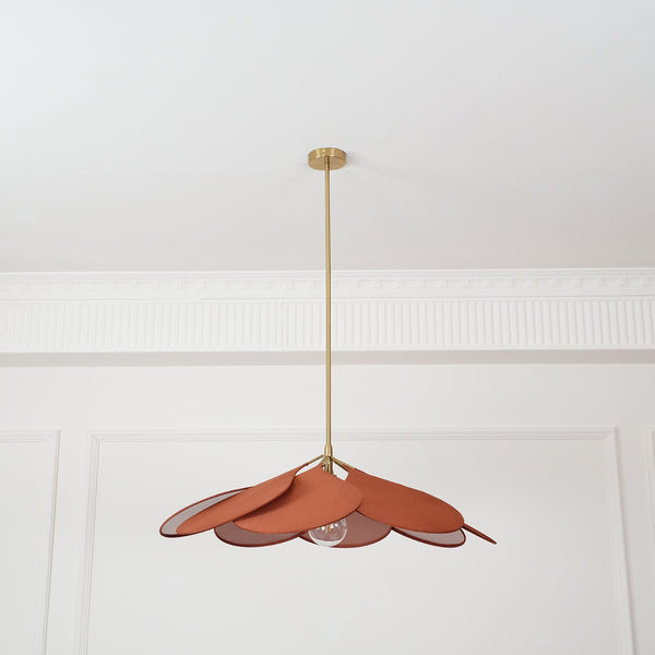 petal fabric pendant light gold metal for dining room bedroom
