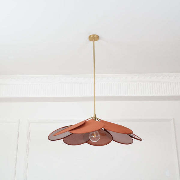 petal fabric pendant light gold metal for dining room bedroom