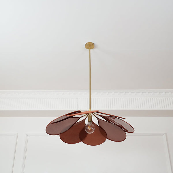 petal fabric pendant light gold metal for dining room bedroom