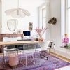 petal fabric pendant light gold metal for dining room bedroom