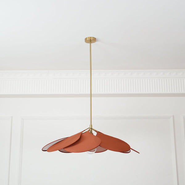 petal fabric pendant light gold metal for dining room bedroom