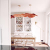 petal fabric pendant light gold metal for dining room bedroom