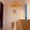 petal fabric pendant light gold metal for dining room bedroom