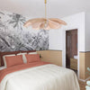 petal fabric pendant light gold metal for dining room bedroom