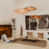 petal fabric pendant light gold metal for dining room bedroom