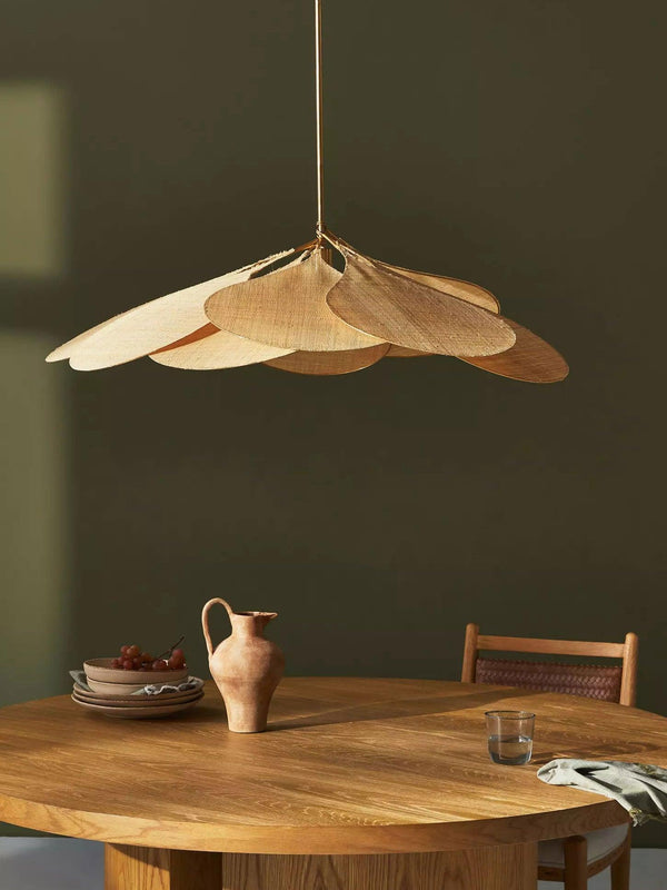 petal fabric pendant light gold metal for dining room bedroom
