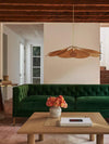 petal fabric pendant light gold metal for dining room bedroom