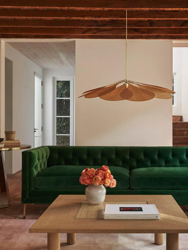 petal fabric pendant light gold metal for dining room bedroom