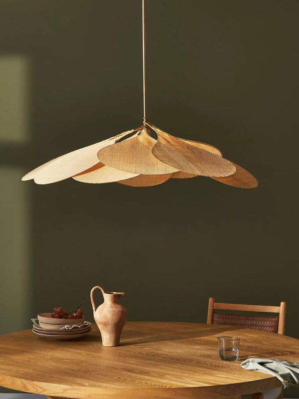 petal fabric pendant light gold metal for dining room bedroom