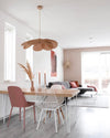 petal fabric pendant light gold metal for dining room bedroom