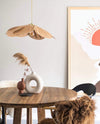 petal fabric pendant light gold metal for dining room bedroom