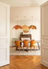 petal fabric pendant light gold metal for dining room bedroom