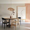petal fabric pendant light gold metal for dining room bedroom